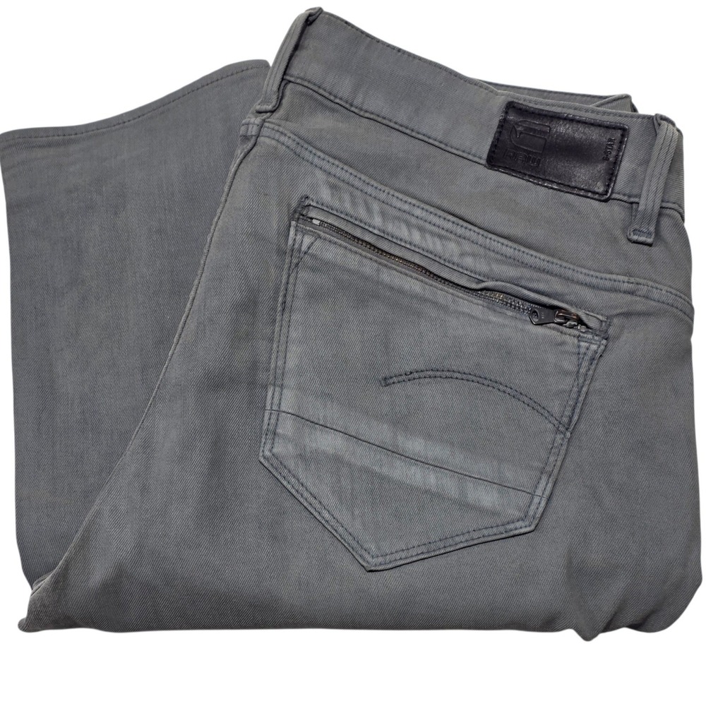 G-Star Raw Midge Zip Mid Skinny Women 31x32 Gray Denim Jeans D05281-7636-1006